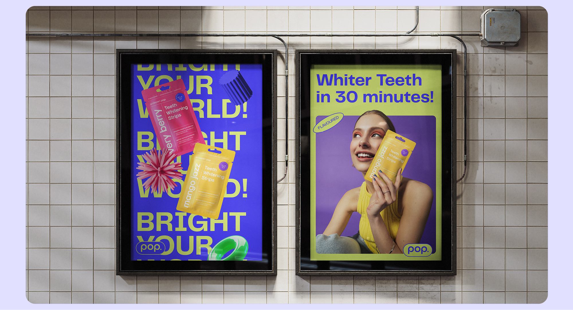 Stationery design of letterhead and business cards for the company Anders on top of a blurred photo of a house interior.